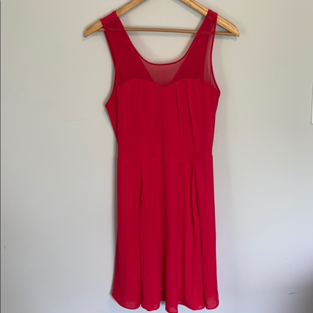 Red sweetheart neckline dress!